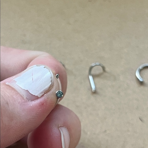 Stainless Steel/titanium Nose Ring Set - Picture 3 of 4